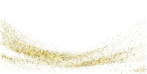 Guld Glitter Konfetti Vit Bakgrund Guld Gnistrar Abstrakt Bakgrund Vektorillustration — Stock vektor