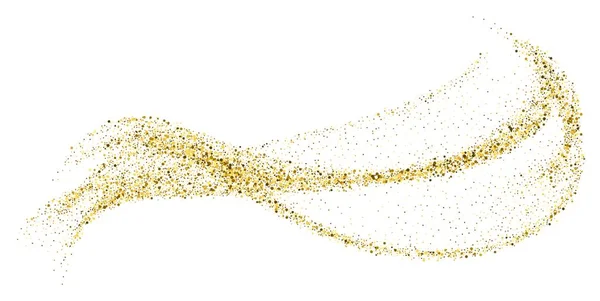 Gold Glitzerkonfetti Auf Weißem Hintergrund Gold Funkelt Abstrakter Hintergrund Vektorillustration — Stockvektor
