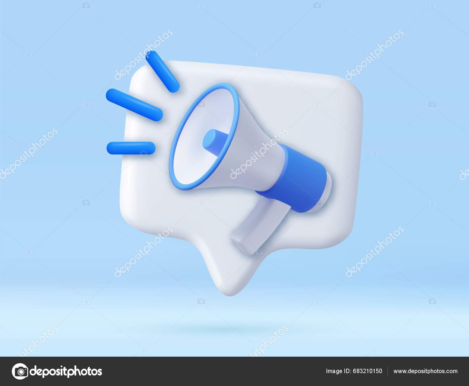 Megaphone Speaker Loudspeaker Bullhorn Announce Promotion Marketing Time  Concept Social Stock Vector by ©drogatnev 683210150