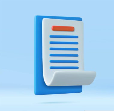 3d pano görev yönetimi kontrol listesi, proje planı konsepti, ödev ve sınav üzerinde verimli çalışma. Üç boyutlu görüntüleme. Vektör illüstrasyonu