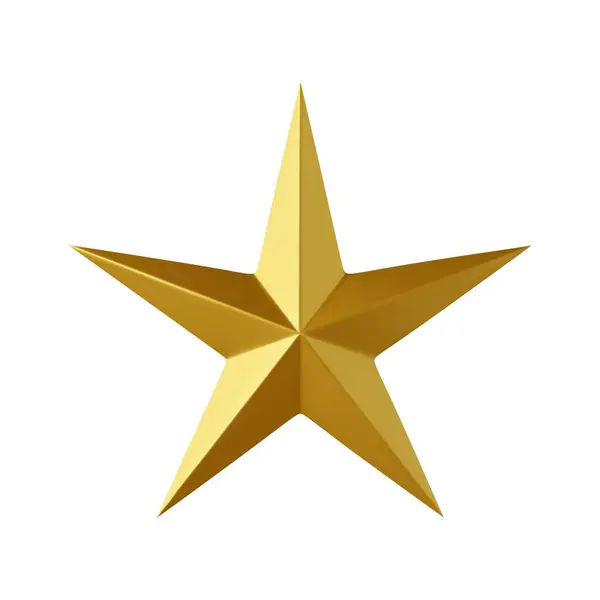 Gold Star Icon Rendering Vector Illustration — Stock Vector