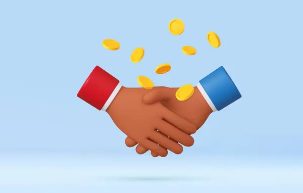 Handshake Finanzierungsgeschäft Neue Investitionen Und Finanzieller Erfolg Geschäftspartnerschaft Erfolgreicher Deal lizenzfreie Stockvektoren