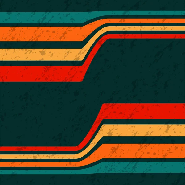 Dark Retro Colours Wallpaper Different Hirizontal Lines Grunge Splash — Stockvector