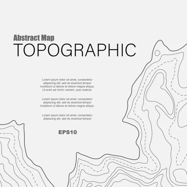 Abstract White Background Topographic Map Silhouette — Vettoriale Stock