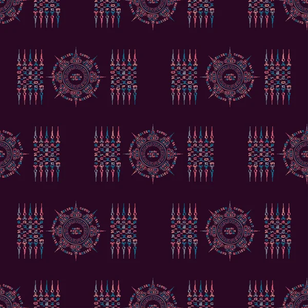 Abstract Vierkante Ontwerp Elementen Achtergrond Tribal Boho Ornament Behang — Stockvector