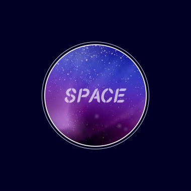 Abstract purple deep space galaxy circle