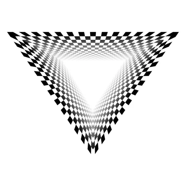 Силуети Трикутника Чорно Білих Спортивних Прапорів Стартових Фінішних Ліній — стоковий вектор