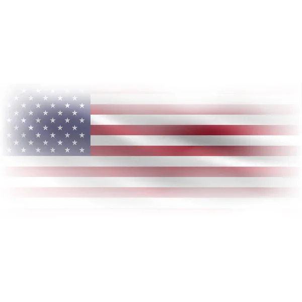 Bandeira Retangular Dos Estados Unidos América Com Textura Têxtil Isolada — Vetor de Stock