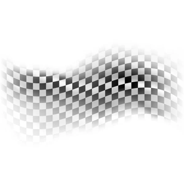 Black White Sport Flags Silhouettes Start Finish Lines Checkered Flags — Stok Vektör