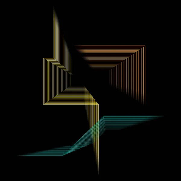 Abstract Achtergrond Met Geometrische Lijnen Verschillende Kleuren — Stockvector