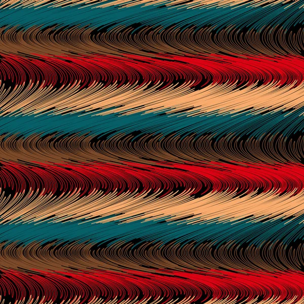 Modèle Lignes Colorées Ondulées Avec Des Éléments Ombre Fond Linéaire — Image vectorielle