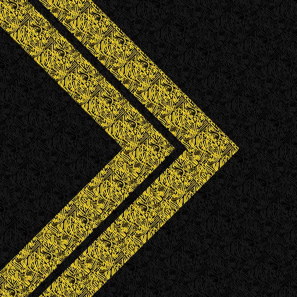 Abstrakter Dunkler Hintergrund Mit Diagonalen Symbolen Zwei Farben Schwarz Gelbe — Stockvektor