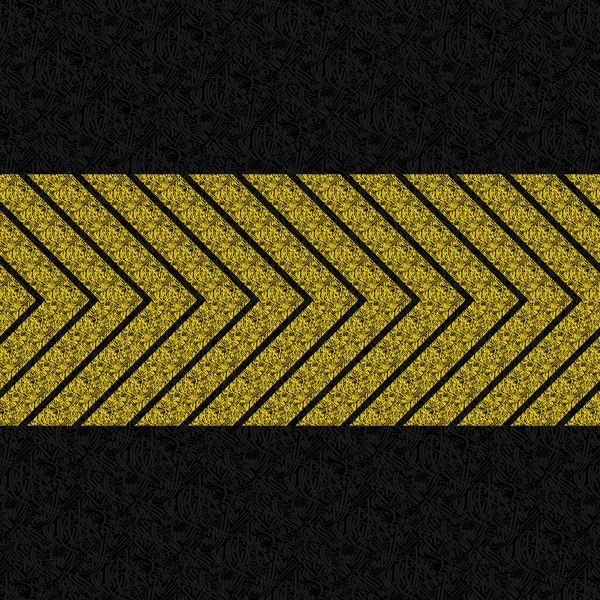 抽象的深色背景 带有对角线符号 黑黄相间的线条 — 图库矢量图片