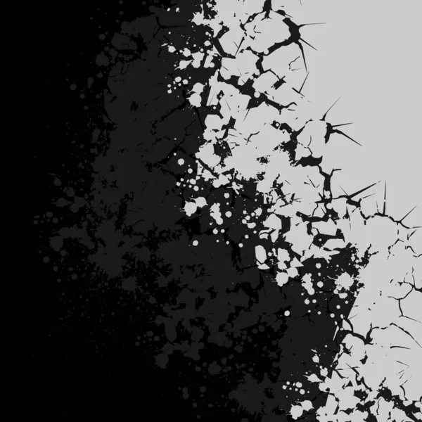 Fond Fissuré Gris Avec Nombreux Morceaux Grunge Différents — Image vectorielle