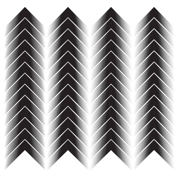 正方形 六角形の異なるハーフトーンラインのセット — ストックベクタ