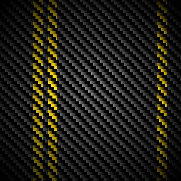黄色い色の金属のスポーツのロゴの手紙のセットおよび黒い背景で隔離される車の競争か会社の記号のための旗 — ストックベクタ