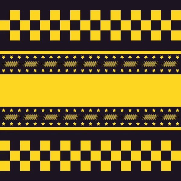 Горизонтальные Черно Белые Спортивные Флаги Силуэты Старта Финиша — стоковый вектор