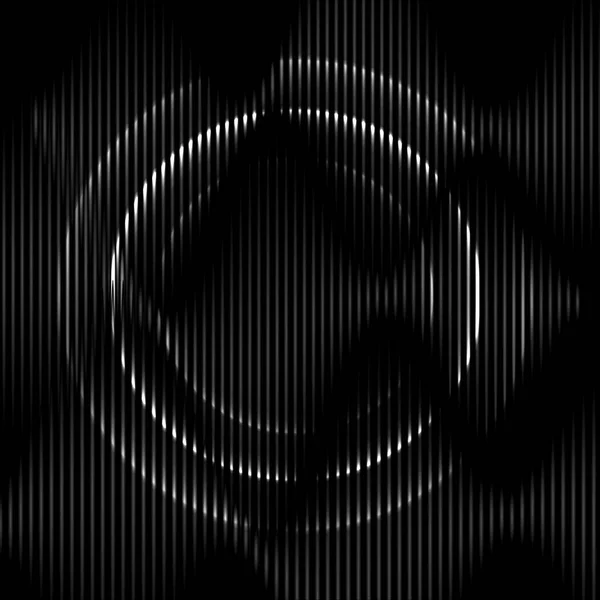 Abstract Black Background White Shine Circle Lines Bright Wave — Stock Vector