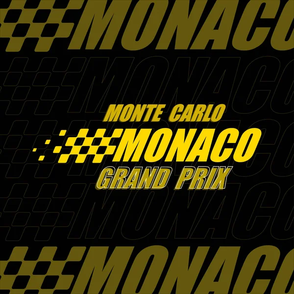 Abstract Car Sport Race Logo Black Yellow Flag Sample Text — Stock Vector