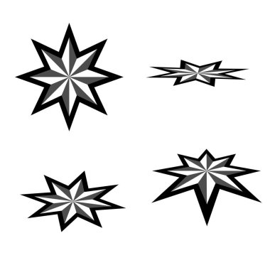 Gri ve siyah renk pusula sembol beyaz arka plan üzerinde izole