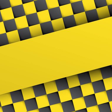 Yatay siyah ve sarı spor bayrak siluetleri başlangıç ve bitiş çizgileri için