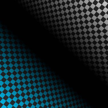 Yatay mavi ve beyaz spor bayrak siluetleri başlangıç ve bitiş satırları için