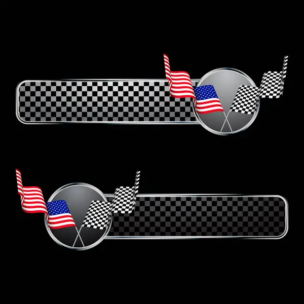 Black Background Two Scoreboards Different Patterns Race Track Designs Checkered Vector Graphics