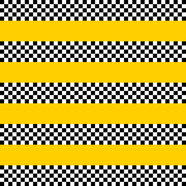 Желтая машина и мотоспортивные наклейки. Прямоугольные шашки полутоновые конструкции для гоночных турниров и соревнований. Пример смелых текстовых слов с линейными шаблонами