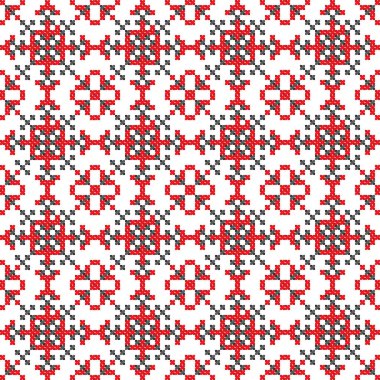 Ukrayna etnik kare örgü şablonu