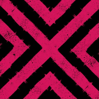 Zig zag pembe grunge mürekkep lekeleri kare dikdörtgen biçiminde siyah arkaplan