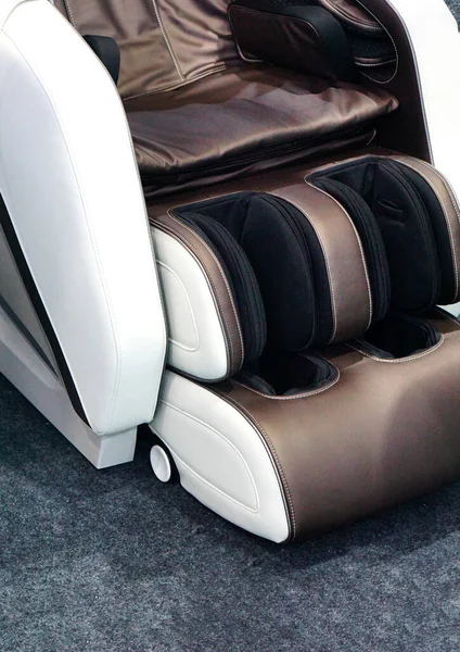 Close-up view of automatic full body massage chair