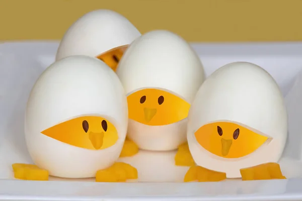 Huevos Especialmente Procesados Plato Establecimiento Pascua —  Fotos de Stock