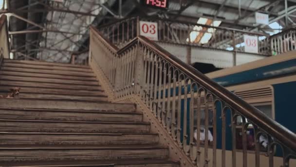 Kolumbiai Fort Colombo Vasútállomás Srí Lankán Kiváló Minőségű Fénykép — Stock videók