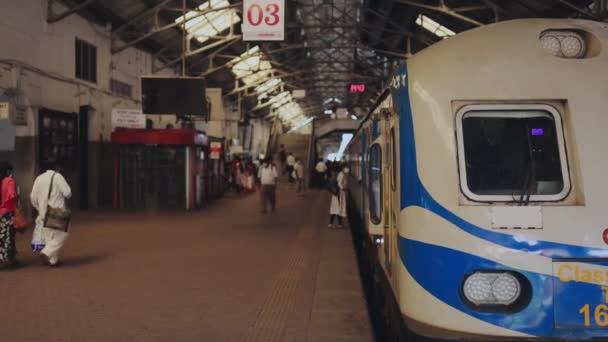 Kolumbiai Fort Colombo Vasútállomás Srí Lankán Kiváló Minőségű Fénykép — Stock videók