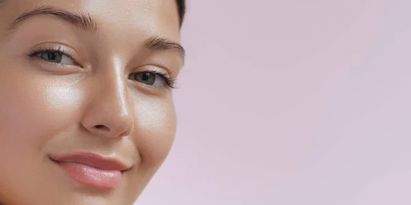 Skincare Beauty Spa Face Woman Healthy Skin Natural Makeup Νεαρό Εικόνα Αρχείου