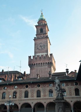 tower of vigevano, lombardia, italy clipart