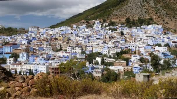 Vista Medina Chefchaouen Marrocos Famoso Destino Viagem Turística Por Causa — Vídeo de Stock