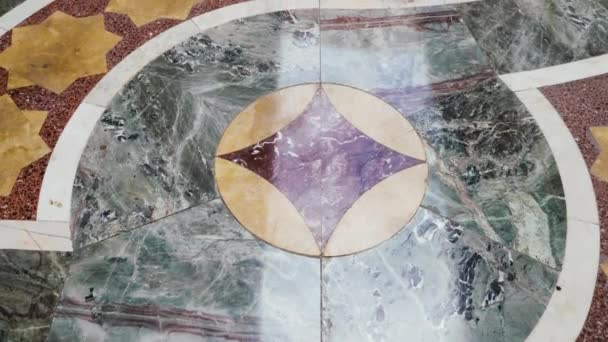 イタリアの大理石で美しい豪華な大理石の床 抽象的な現代幾何学的なインテリアデザイン 4K映像 — ストック動画