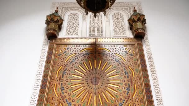 Meknes Morocco July 2022 Interior Architecture Mausoleum Moulay Ismail Landmark — 图库视频影像