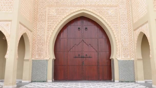 Rissani Morocco October 2022 Entrance Mausoleum Moulay Ali Cherif Landmark — Stock Video