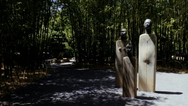Marrakech Marruecos Junio 2022 Una Hermosa Instalación Escultura Arte Africana — Vídeo de stock