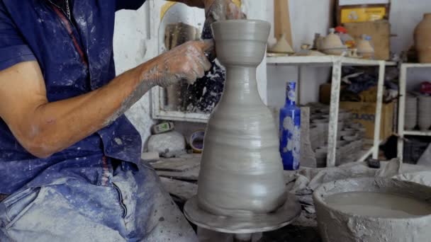 Pembuatan Tembikar Tradisional Maroko Fes Maroko Ketrampilan Maroko Rekaman — Stok Video