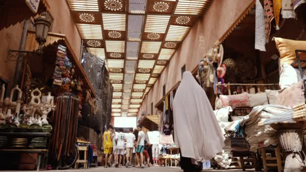 Marrakesh Marokkó 2023 Október Medina Vásárlással Turisztikai Oldal Híres Utazási — Stock videók