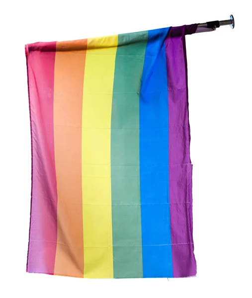 무지개 Represent Gay Queer Lgbtq Pride Isolated White Background 스톡 사진