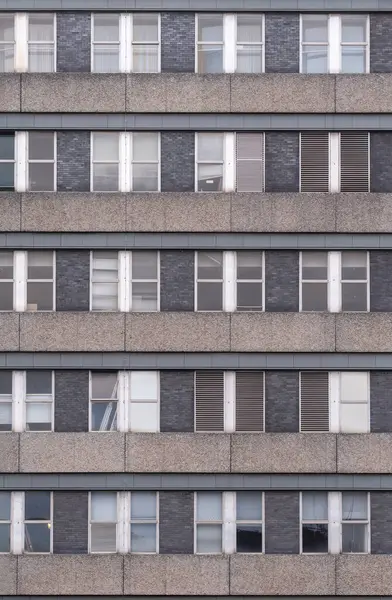 Hintergrund Eines Grauen Bürogebäudes Aus Den Düsteren 1970Er Jahren Stockbild