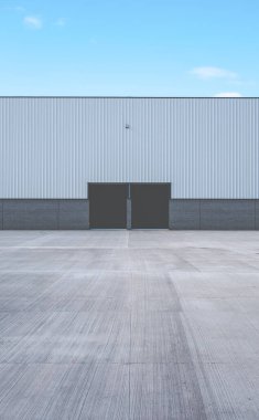 Minimalist Image Of An Empty, Bland Warehouse At A Fulfillment Centre, With Copy Space clipart