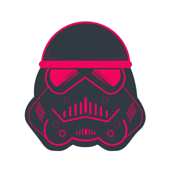 Storm Trooper Helm Vector Illustratie — Stockvector