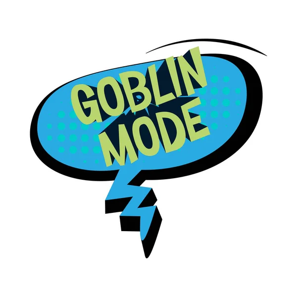 Modo Goblin Comic Halftone Vetor Ilustração —  Vetores de Stock