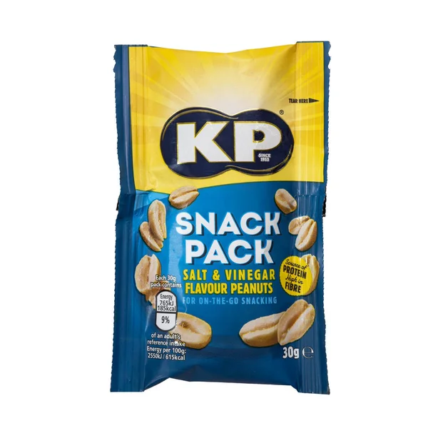 Swindon Ιουνιου 2023 Snack Pack Αλάτι Ξίδι Peanuts Λευκό Φόντο — Φωτογραφία Αρχείου