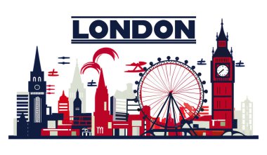 Londra ufuk çizgisi vektör çizimi